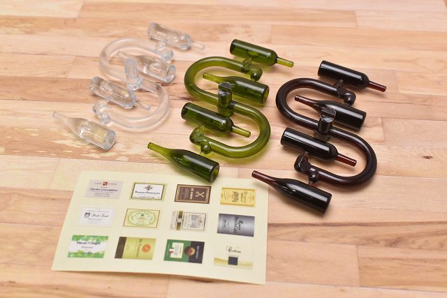 ミニチュアボトル　12本 ミニチュア雑貨 1/12スケール ワインボトル12本セット (無色