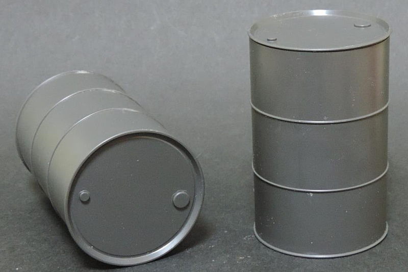 ミニチュア雑貨 1/12スケール ドラム缶 (グレー） 2本セット (ピンクタンク pinktank) [m-s] 【 ネコポス不可 】【C】