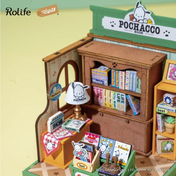 DA003：ポチャッコの本屋さん (日本語説明書) 】Rolife ROBOTIME
