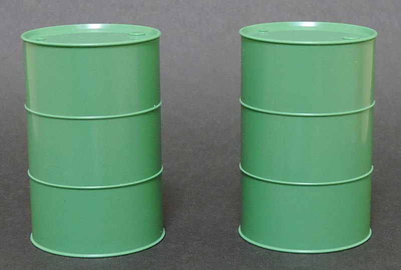 ミニチュア雑貨 1/12スケール ドラム缶 (グリーン） 2本セット (ピンク  