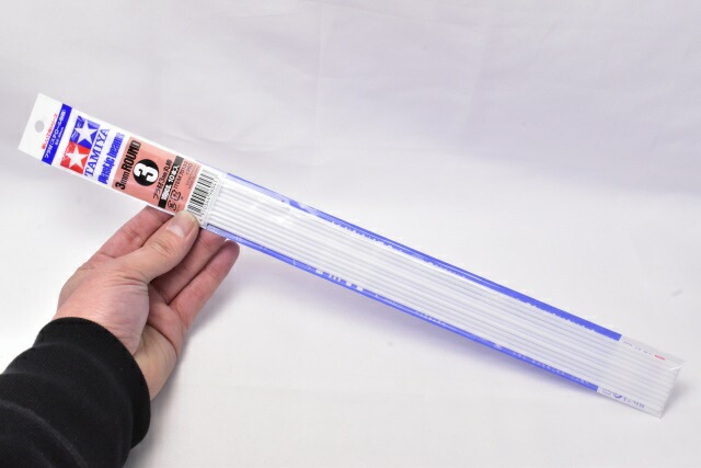 模型製作用品　プラ材 タミヤ 楽しい工作シリーズ No.133 プラ材 3mm 丸棒 10本入 (70133