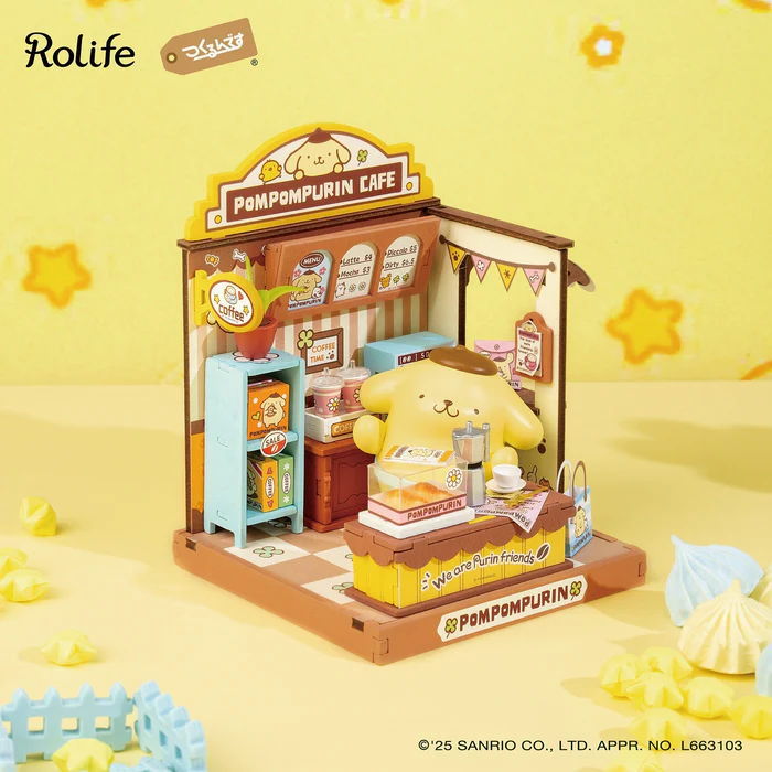 DA004：ポムポムプリンのカフェ (日本語説明書) 】Rolife ROBOTIME