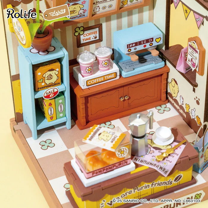 DA004：ポムポムプリンのカフェ (日本語説明書) 】Rolife ROBOTIME