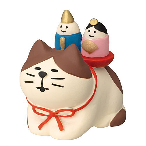 ひだまり猫 ひなまつり (ZMM-90008L)】 DECOLE concombre デコレ