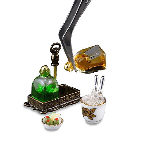 Reutter】ロイターポーセリン ミニチュア雑貨 ダブルウイスキーセット