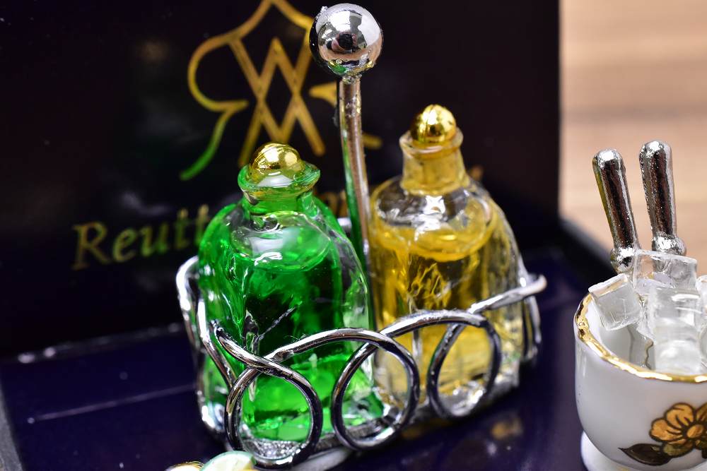 Reutter】ロイターポーセリン ミニチュア雑貨 ダブルウイスキーセット