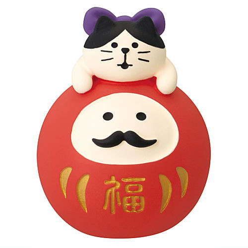 【だるまLOVE猫 赤 (ZCB-29608)】 DECOLE concombre デコレ コンコンブル 2026お正月【 ネコポス不可 】【C】