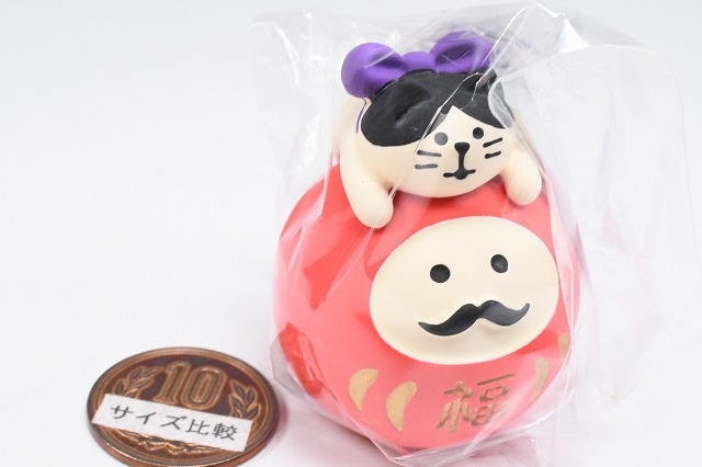 だるまLOVE猫 赤 (ZCB-29608)】 DECOLE concombre デコレ コンコンブル