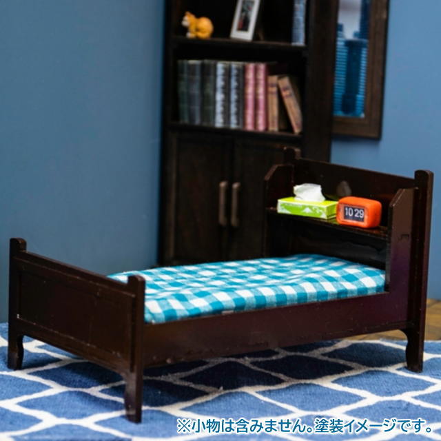 ☆新品 未使用 人類進化ベッド　　1150×1600×385 展示品 最終価格 シンプルベッド】 ミニチュアキット 1/12スケール 未塗装・未組立