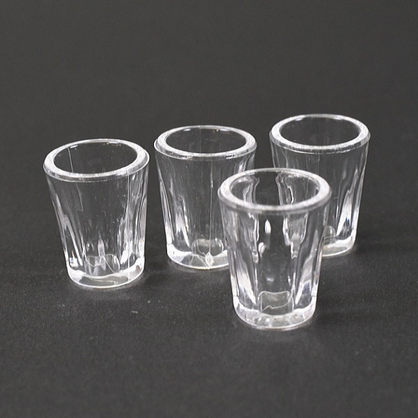ミニチュアパーツ プラスチック製 ビストログラス 4個セット [MWDG5