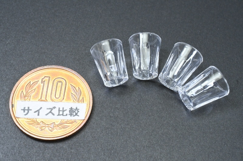ミニチュアパーツ プラスチック製 ビストログラス 4個セット [MWDG5