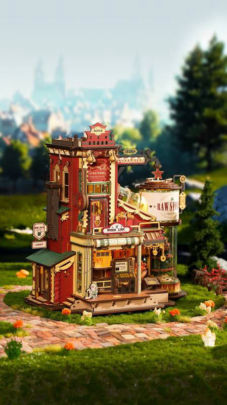 ROBOTIME ROKR ウッドパズルシリーズ 【EAB01：ギフト工場】※組立説明書(日本語版) [m-s] 【 ネコポス不可 】