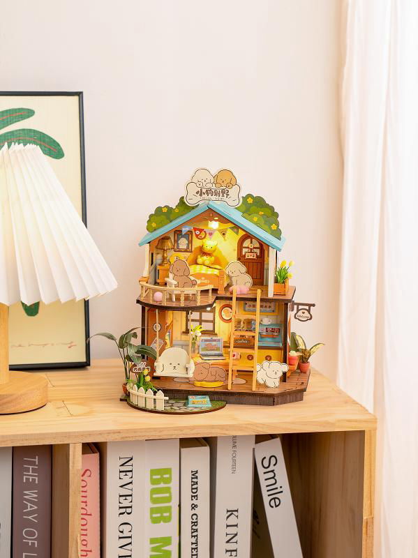 ROBOTIME ROLIFE DIYミニチュアドールハウスキット 【DG169：Puppy's Cozy Villa】※組立説明書(英語版) [m-s]【 ネコポス不可 】