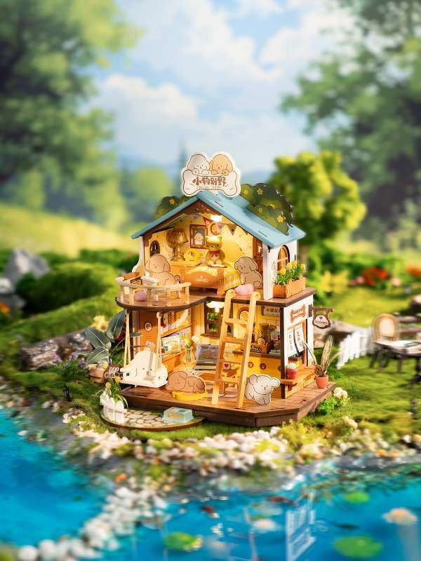 ROBOTIME ROLIFE DIYミニチュアドールハウスキット 【DG169：Puppy's Cozy Villa】※組立説明書(英語版) [m-s]【 ネコポス不可 】