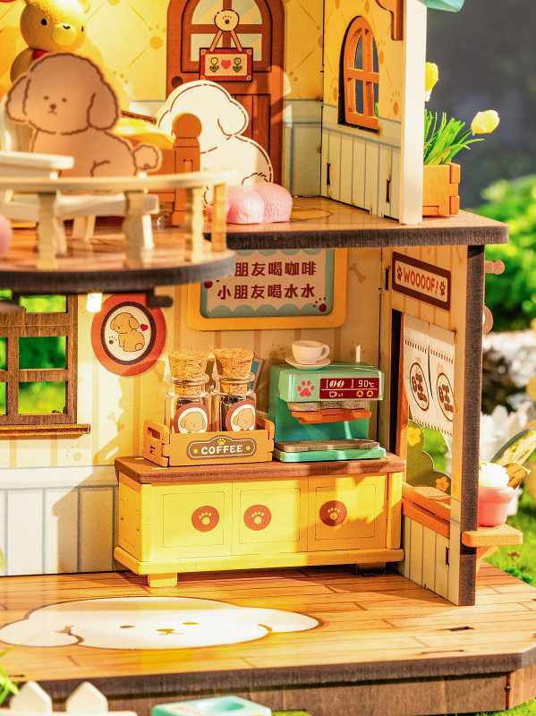 ROBOTIME ROLIFE DIYミニチュアドールハウスキット 【DG169：Puppy's Cozy Villa】※組立説明書(英語版) [m-s]【 ネコポス不可 】