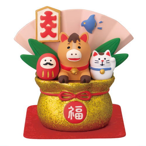 【宝袋からひょっこり馬 (ZSG-29770G)】 DECOLE concombre デコレ コンコンブル 2026お正月【 ネコポス不可 】