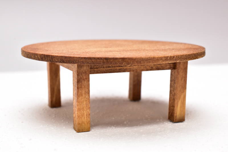 展示のみ】ミニチュア雑貨 「ちゃぶ台」 作家：京都まめひろさん (1/12