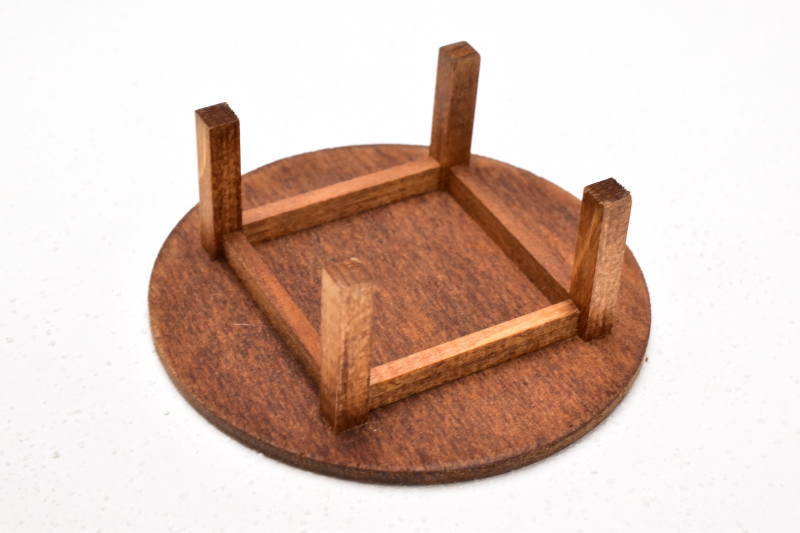 展示のみ】ミニチュア雑貨 「ちゃぶ台」 作家：京都まめひろさん (1/12