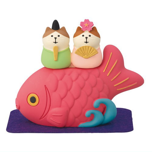 【鯛乗り猫雛 (ZMM-16305L)】 DECOLE concombre デコレ コンコンブル ひなまつり2026【 ネコポス不可 】