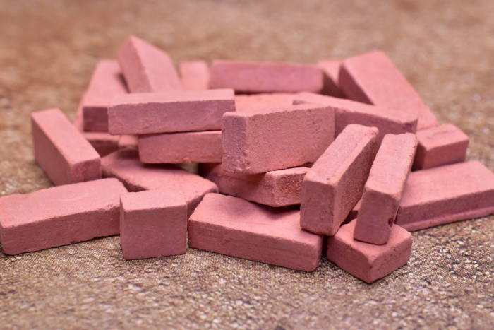 ミニチュアパーツ ミニミニレンガ 【赤レンガ】 100個セット 半サイズ10個付き [AAM0210-100][m-s]【ネコポス配送対応】【C】