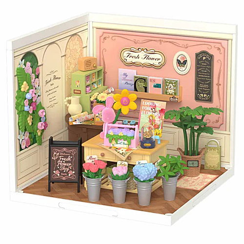 ROBOTIME ROLIFE DIY ミニチュアハウス スーパークリエイターシリーズ 【DW017B：Fresh Flower Shop】※組立説明書(英語版) [m-s]【 ネコポス不可 】