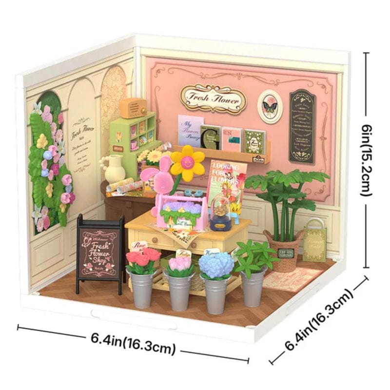 ROBOTIME ROLIFE DIY ミニチュアハウス スーパークリエイターシリーズ 【DW017B：Fresh Flower Shop】※組立説明書(英語版) [m-s]【 ネコポス不可 】
