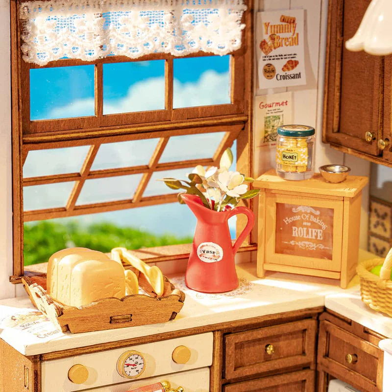 ROBOTIME ROLIFE DIYミニチュアドールハウスキット 【DG172：Baking Kitchen】※組立説明書(英語版) [m-s]【 ネコポス不可 】
