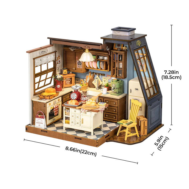 ROBOTIME ROLIFE DIYミニチュアドールハウスキット 【DG172：Baking Kitchen】※組立説明書(英語版) [m-s]【 ネコポス不可 】