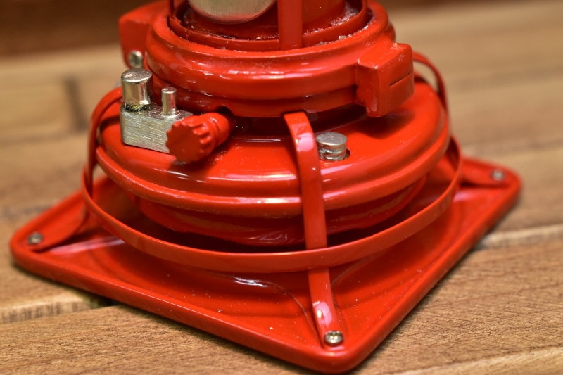 送料無料】ミニチュア雑貨 昭和のストーブ：レッド電気付き 作家：ミニ