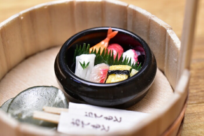 展示のみ】【送料無料】ミニチュアフード 寿司桶 作家:京都まめひろ 展示のみ】【送料無料】ミニチュアフード 寿司桶 作家:京都まめひろ