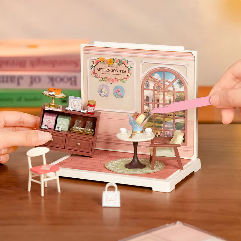ROBOTIME ROLIFE DIY ミニチュアハウス ミニスーパークリエイターシリーズ 【DWS02B：Honey Tea Lounge】※組立説明書(英語版) [m-s]【 ネコポス不可 】