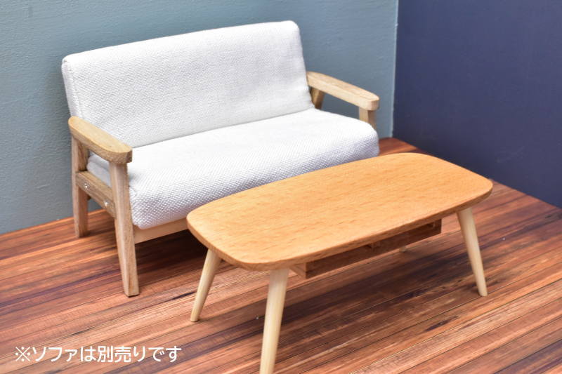 ミニチュア家具 1/12スケール ローテーブル [ZH001] [m-s]【 ネコポス