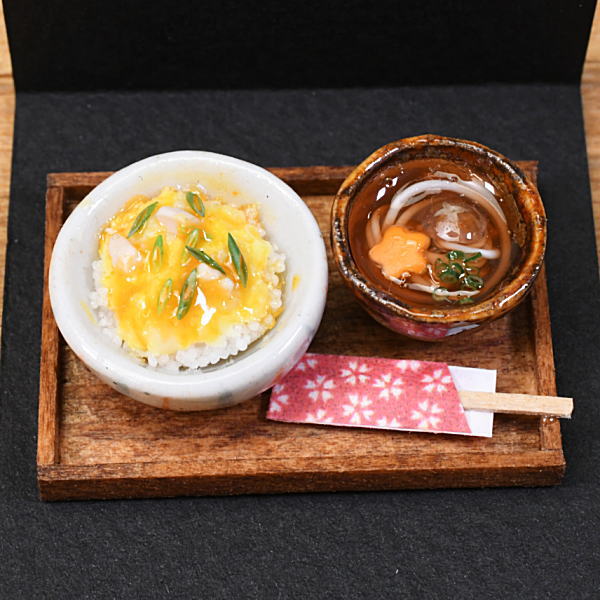展示のみ】ミニチュアフード 親子丼・小うどん 作家：京都まめひろさん