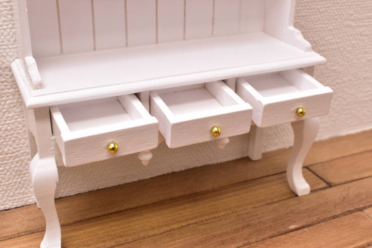 ミニチュア家具 クィーン アン ドレッサー ホワイト [SADF1497