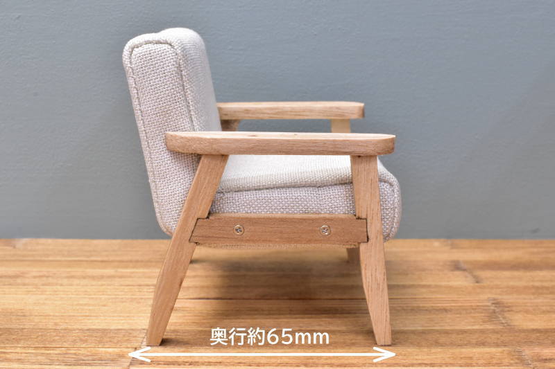 ミニチュア家具 1/12スケール ソファ3点セット (ホワイト) [ZH004] 2人