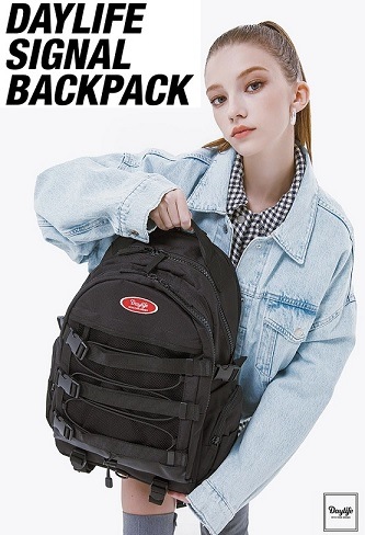 DAYLIFE SIGNAL BACKPACK 2022 リュック デイライフ 韓国 可愛い 大容量 デイバッグ 学生 人気 ブラック