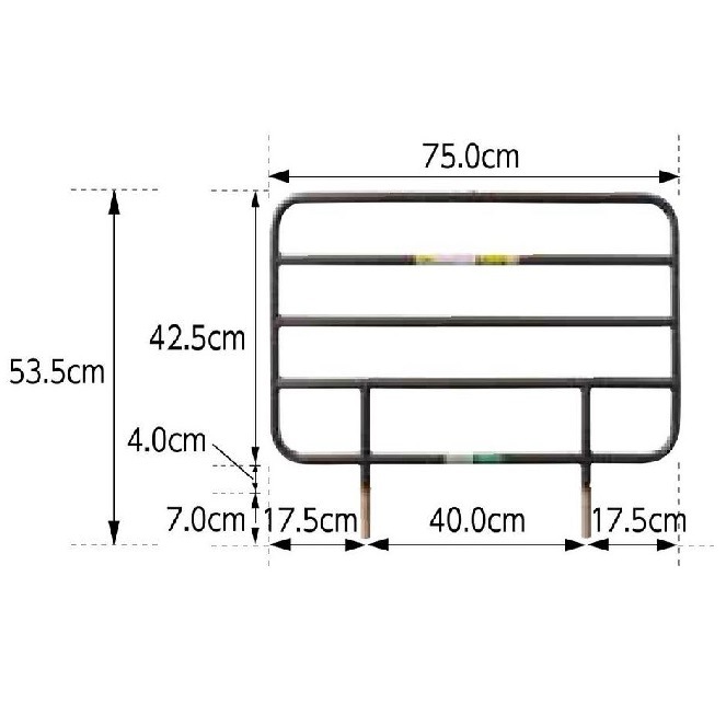プラッツ サイドレールレギュラー（2本組） ／ PA505-75 株式会社プラッツ - サイドレール、ハンドグリップ