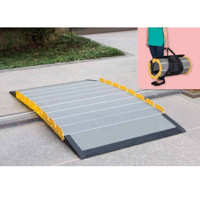 シコク 車いす用スロープ 段ない・ス ロールタイプ ／630-160 長さ160cm 車いす用スロープ 段ない・ス ロールタイプ | 株式会社シコク