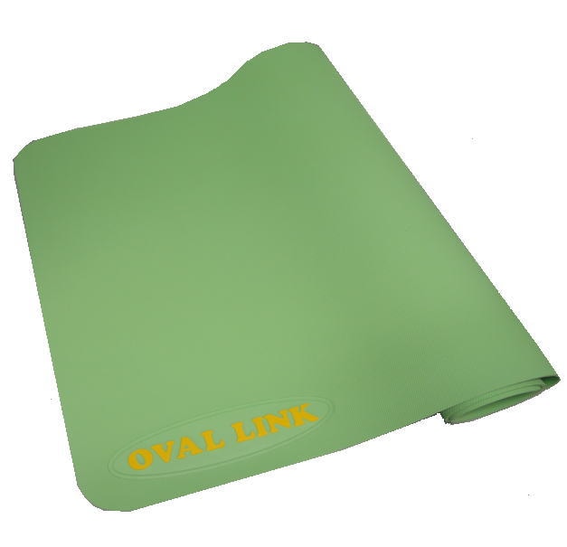 滑り止めマット 緑色 オーバルリンク　100×100cm　弘進ゴム 在庫あり オーバルリンク （L）サイズ ＜弘進ゴム＞ | お風呂のケア