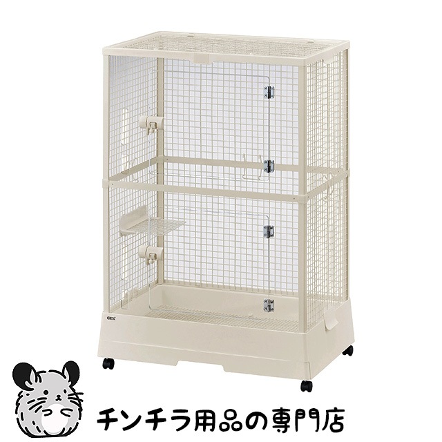 【未開封(一部中古あり)】【最終値下げ】ペット用チンチラ用品 チンチラの金網じゃないケージ！ GEX クリアフロント70High チンチラに