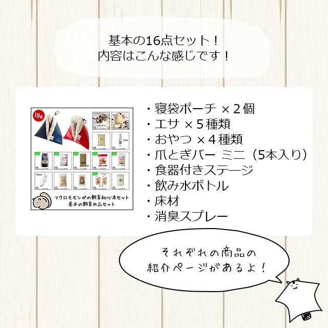 フクロモモンガの飼育初心者セット02 アクリルケージと基本の飼育用品