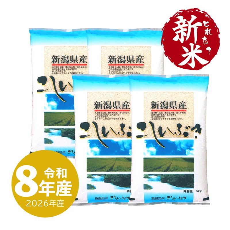 とれたて新米 新潟産こしいぶき20kg 令和8年産