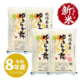 とれたて新米 ゆきん子舞 20kg 新潟産 令和8年産