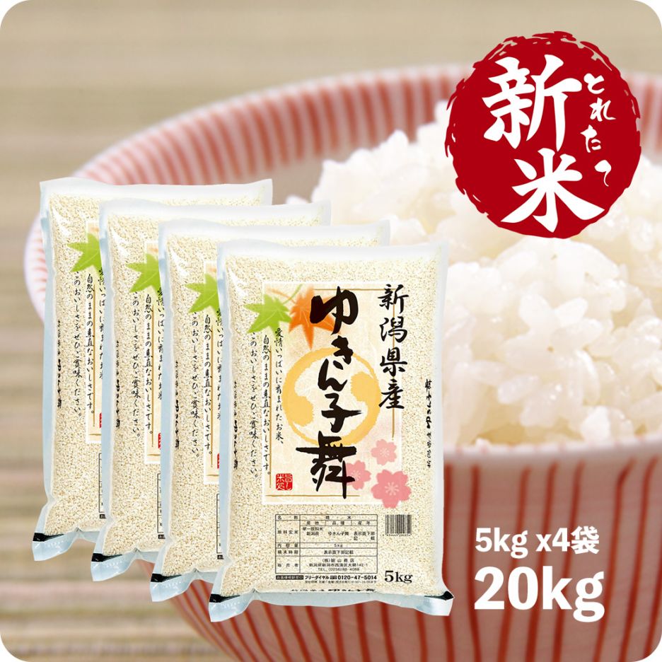 新米 ゆきん子舞 20kg 新潟産 令和7年産