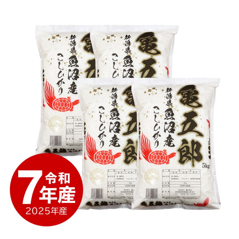 米 20kg 亀五郎さんのコシヒカリ 令和7年産