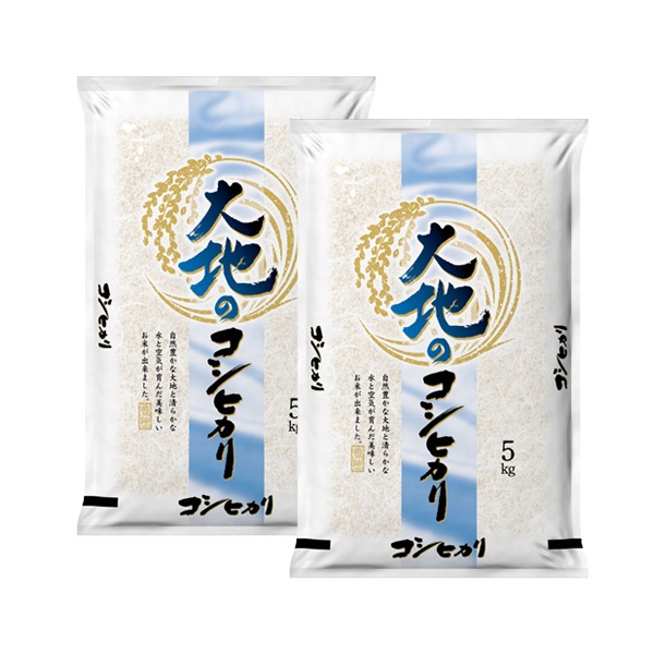 【在庫かぎり 蔵出しセール】大地のコシヒカリ10kg (5kgx2袋) 