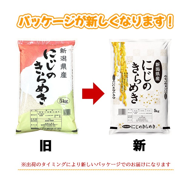 米 新潟県産にじのきらめき5kg 令和7年産