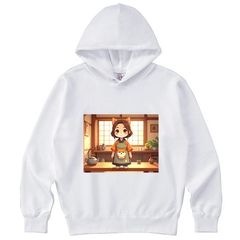 茶匠 みのる園 オリジナルグッズ 「さっ茶ん」 スタンダードパーカー hoodie 色 ホワイト ブラック アッシュ ネイビー サイズ S/M/L/XL  長袖 プリント かわいい プレゼント
