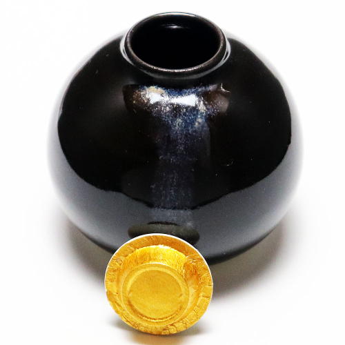 茶入 茄子 仕覆龍村裂 天平狩猟文錦 茶道具 陶磁器 茶の湯用品 抹茶