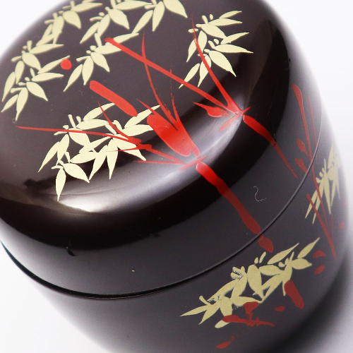 中棗 薄茶器 竹林 溜色 樹脂製 お稽古用 茶道具 茶の湯用品 抹茶お点前